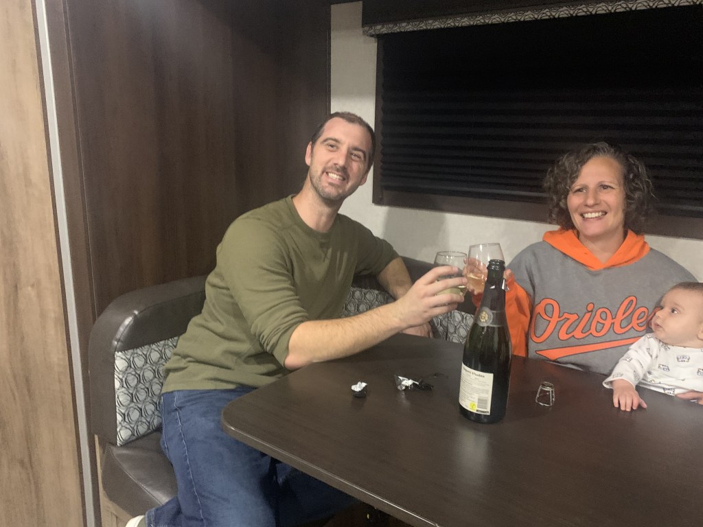 celebrating jacyo camper purchase